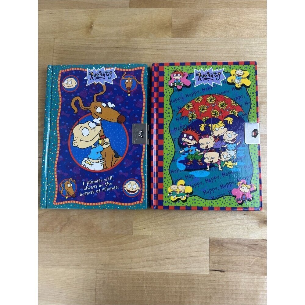 Vintage 1999 Nickelodeon‎ Rugrats Cartoon Diary Journal Set of Two SOME USE